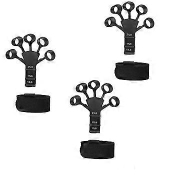 Preto Silicone Dedo Exercício Trainer Wrist Fortalecedor Dedo Reabilitação Enhancer