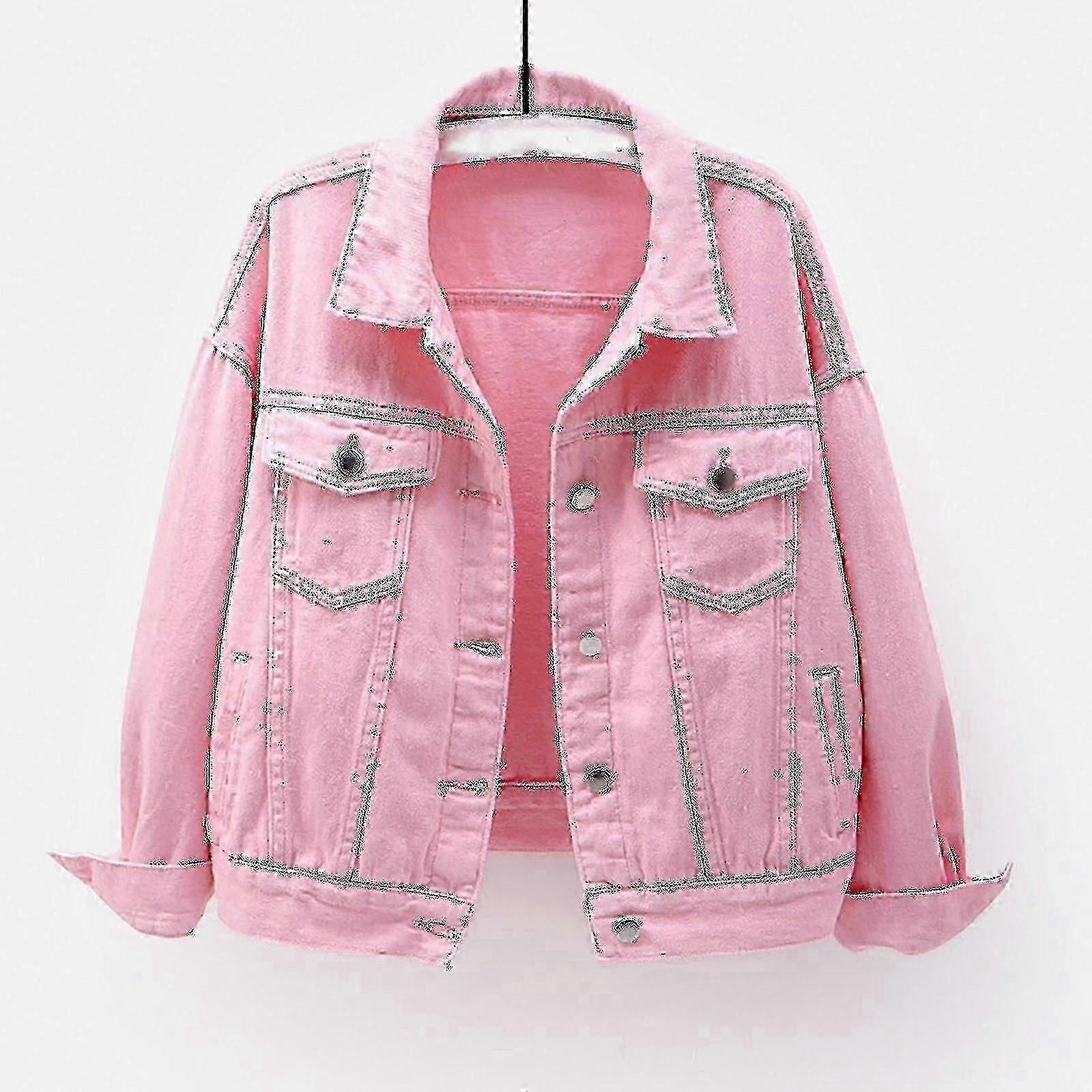 Women's Spring & Autumn Warm Long Sleeve Solid Denim Jacket