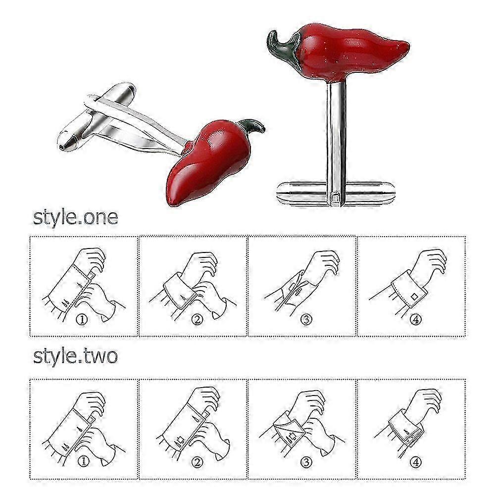Pepper style button covers for business - 4pcs cufflinks