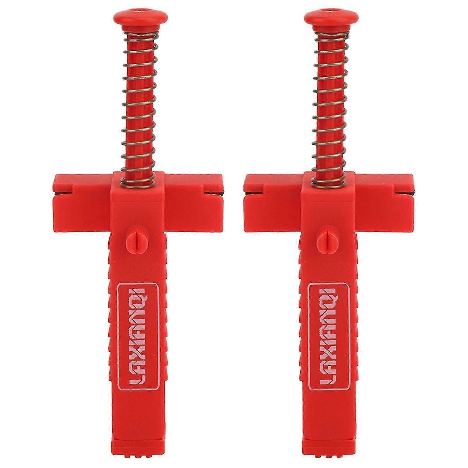 2PCs Brick Liner Plumber Tools Leveling Measuring Tool Hardware Accessory Red PlasticRed Brickwork Line Puller