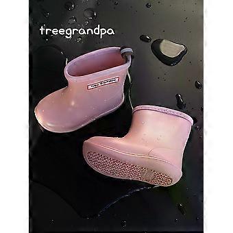 Toddler Rain Boots, Lightweight Flexible Rubber Kid Rain Boot with Non-Slip Sole, Slip-On Design for Boys and Girls