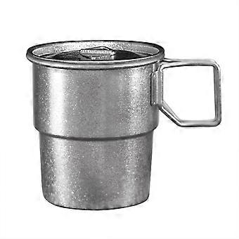 Stackable Coffee Mugs Titanium Camping Cups 300ml Foldable Handle Outdoor Coffee Mugs Reusable Metal Cup Camp Cup