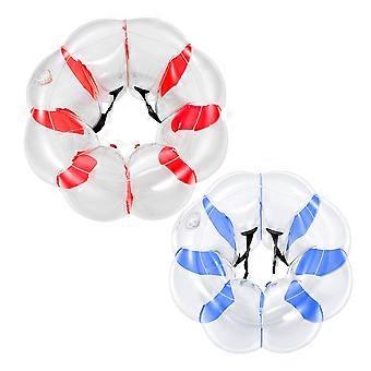 4er-Pack aufblasbare Bumperbälle (90 cm + 120 cm) für Kinder und Jugendliche, blau + rot, für Garten, Camping, Picknick, Park, PVC-Material