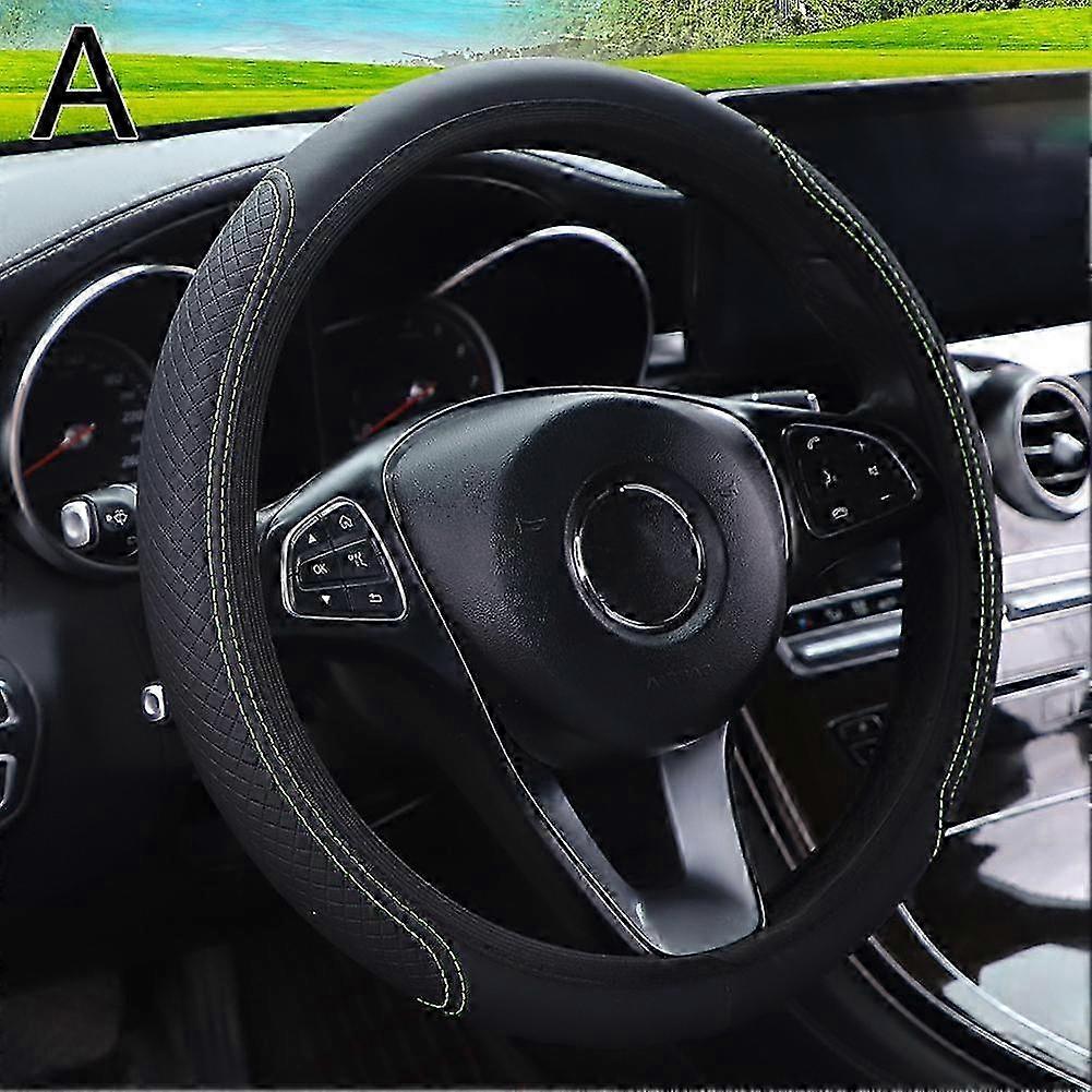 Leather Anti-Slip Steering Wheel Cover