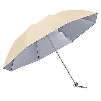 Windproof Umbrella with Water‑Resistant Canopy, Compact Folding Travel Sun and Rain Umbrella (C)