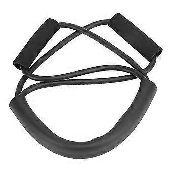 Resistance Band with Handle 35lb Black Rubber for Fitness Stretching Boxing Training