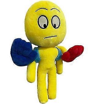 Soft Plush Doll With Expressive Embroidery