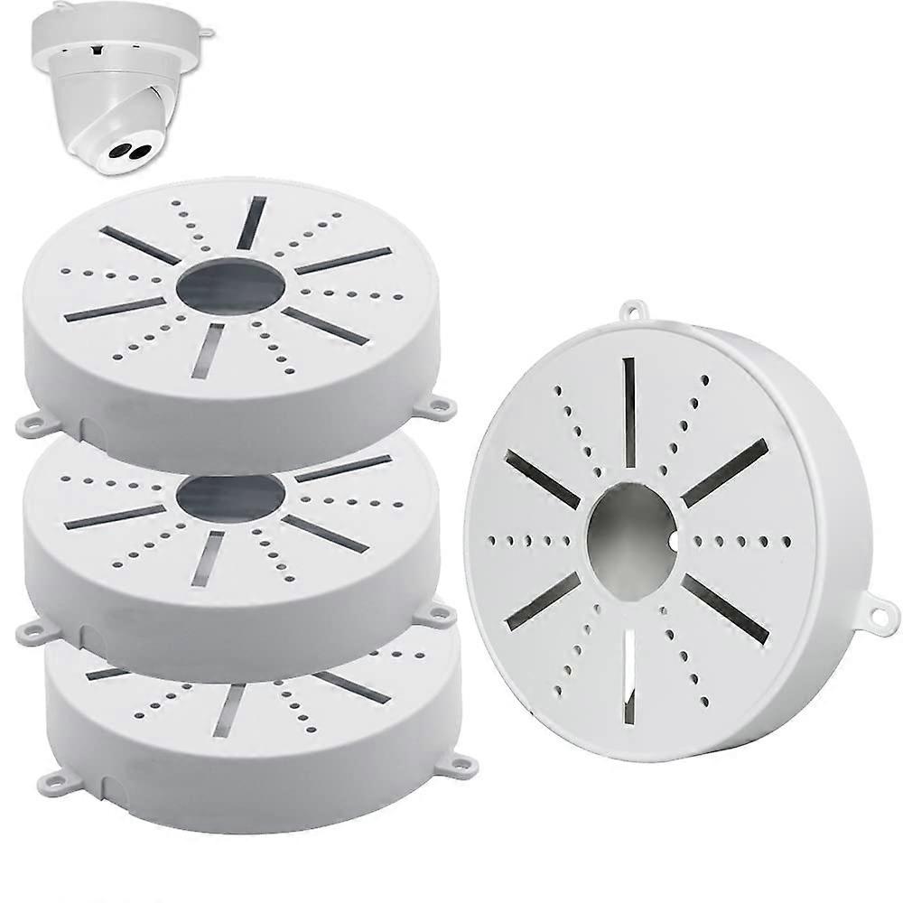Universal Dome Security Camera Mount Bracket with Cable Concealment, ABS Junction Box, 4 Pack