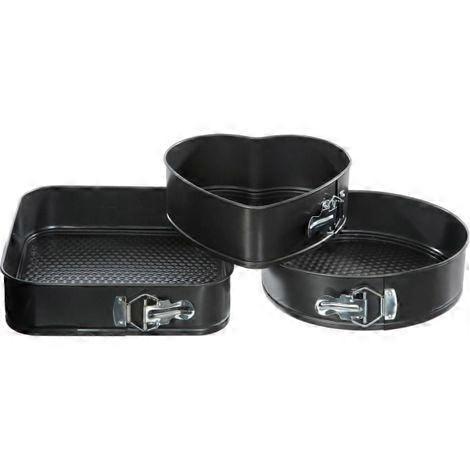 Baking pans in different shapes - 3 black springform pans