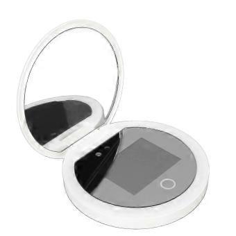 UV Camera for Sunscreen Test UV Mirror Sunscreen Camera, Portable Folding Make Up Tabletop Mirror Rechargable Compact Vanity Mirror with Adjustable St