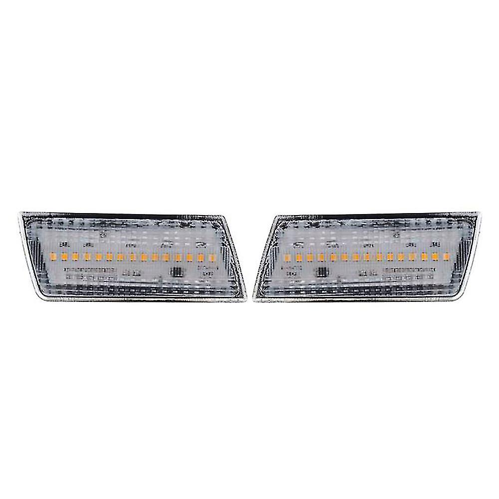 2pcs Led Side Marker Light Front Bumper Turn Signal Light For 300 300c 2005-2010 Transparent