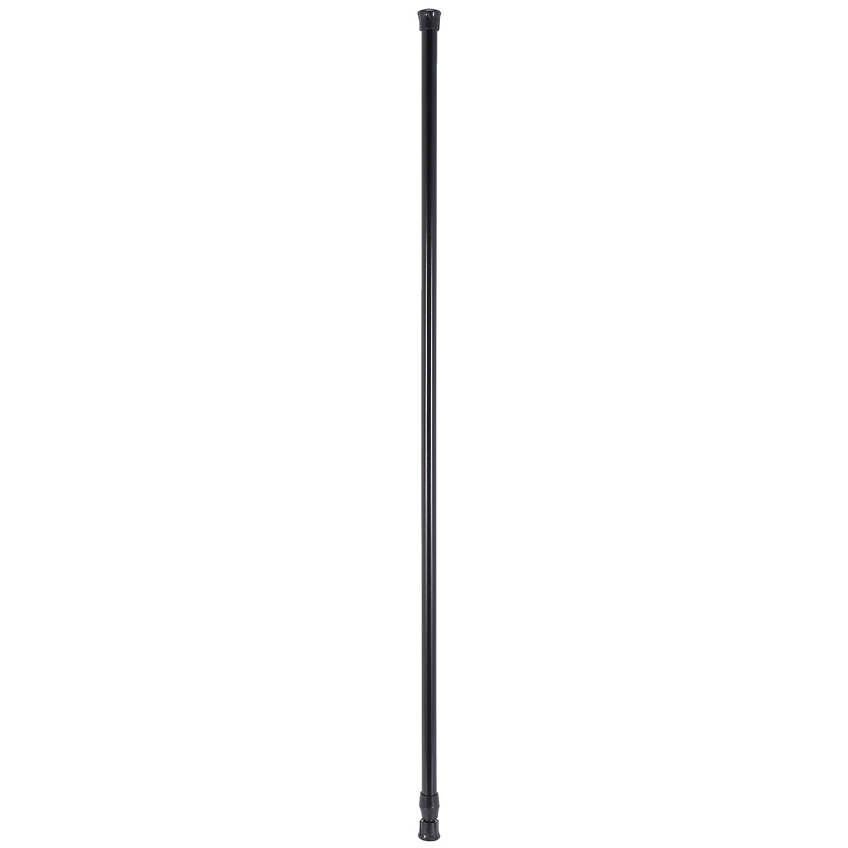 Extendable Telescopic Spring Loaded Net Voile Tension Curtain Rail Pole Rods,70~120cm,Black