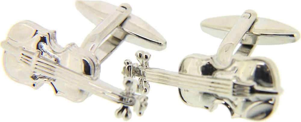 David Van Hagen Violin Cufflinks - Silver