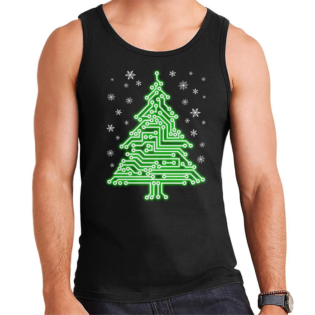 Circuit Board Christmas Tree Men's Vest