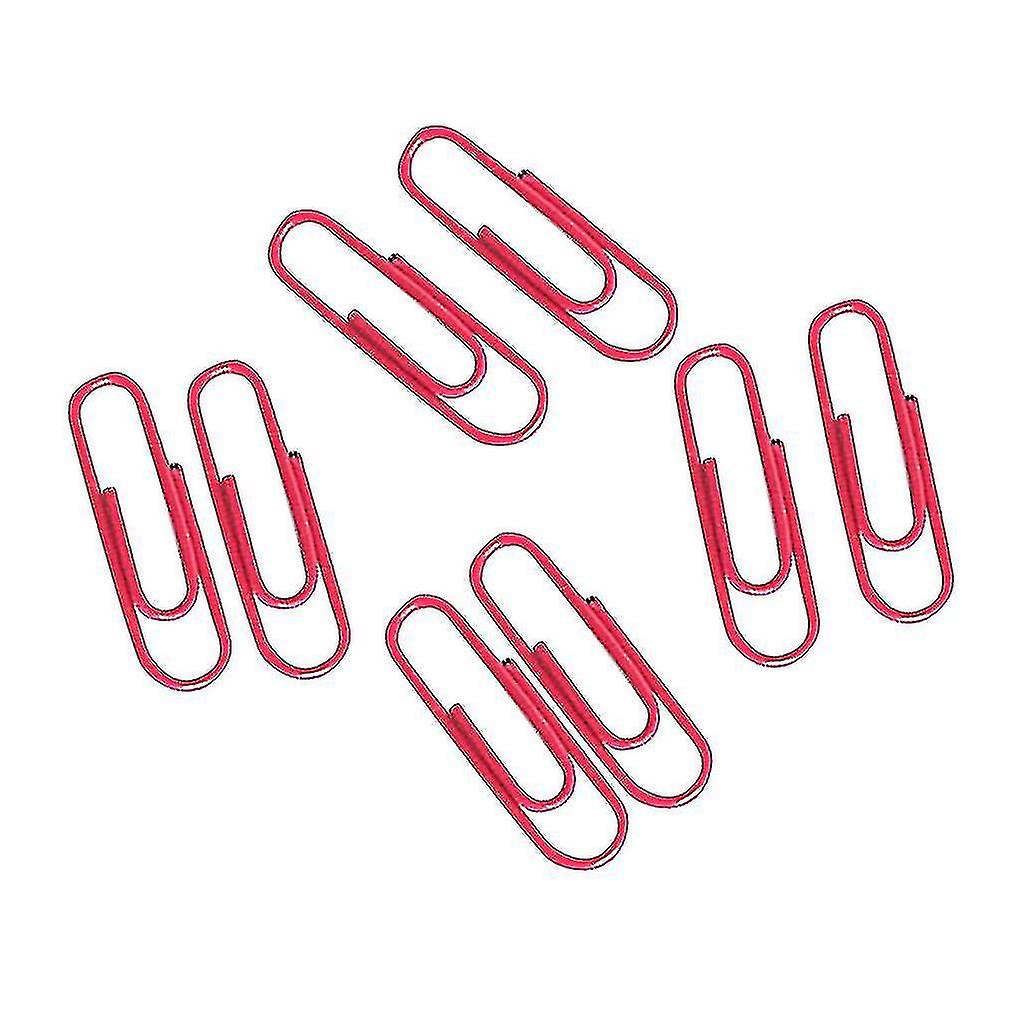 100pcs Hot Pink Office Paper Clip School Supplies Study Article