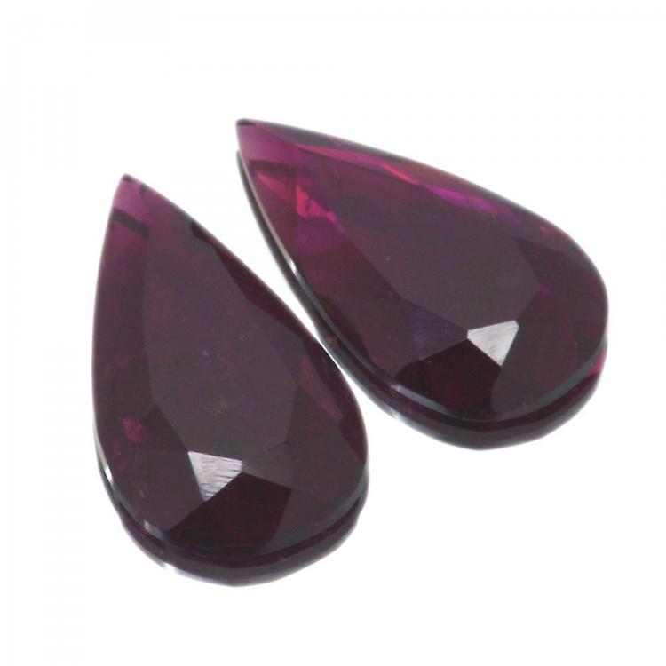 11,84ct Pair.rubellite Tourmaline Pear Cut awo54