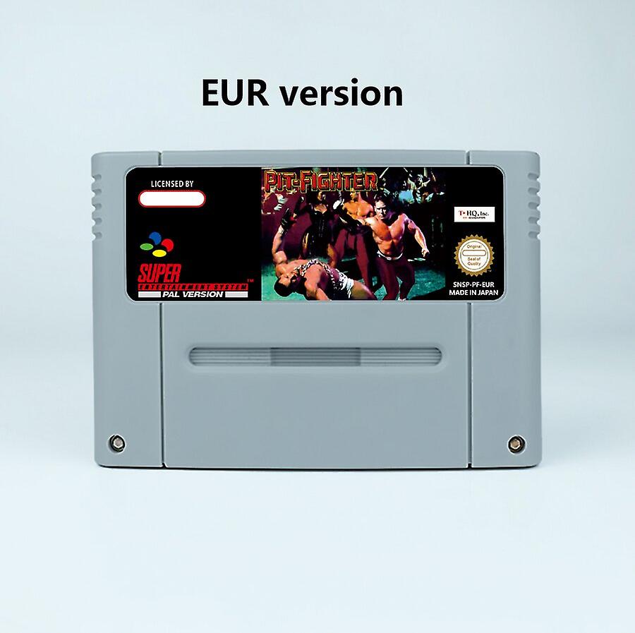Action Game For Pit-fighter - Usa Or Eur Version Cartridge For Snes Video Game Consoles