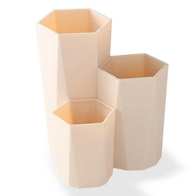 Khaki Storage Box Table Organizer For Makeup Cosmetic Brush