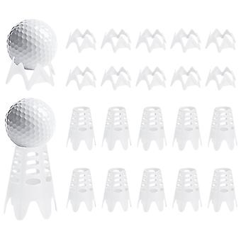 Plastic golftee golfspikes zonder weerstand (10 stuks klein + 10 stuks groot)