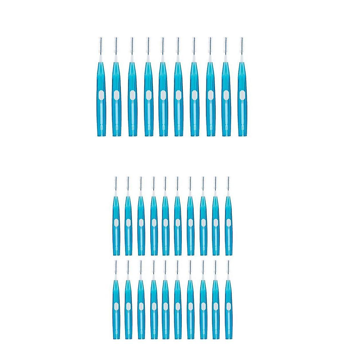 30Pcs Push-Pull Interdental Brush Toothpick Floss Teeth Cleaner Oral Care