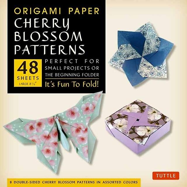 Origami Paper Cherry Blossom Patterns Large 8 14 48 Sh Paperback Book