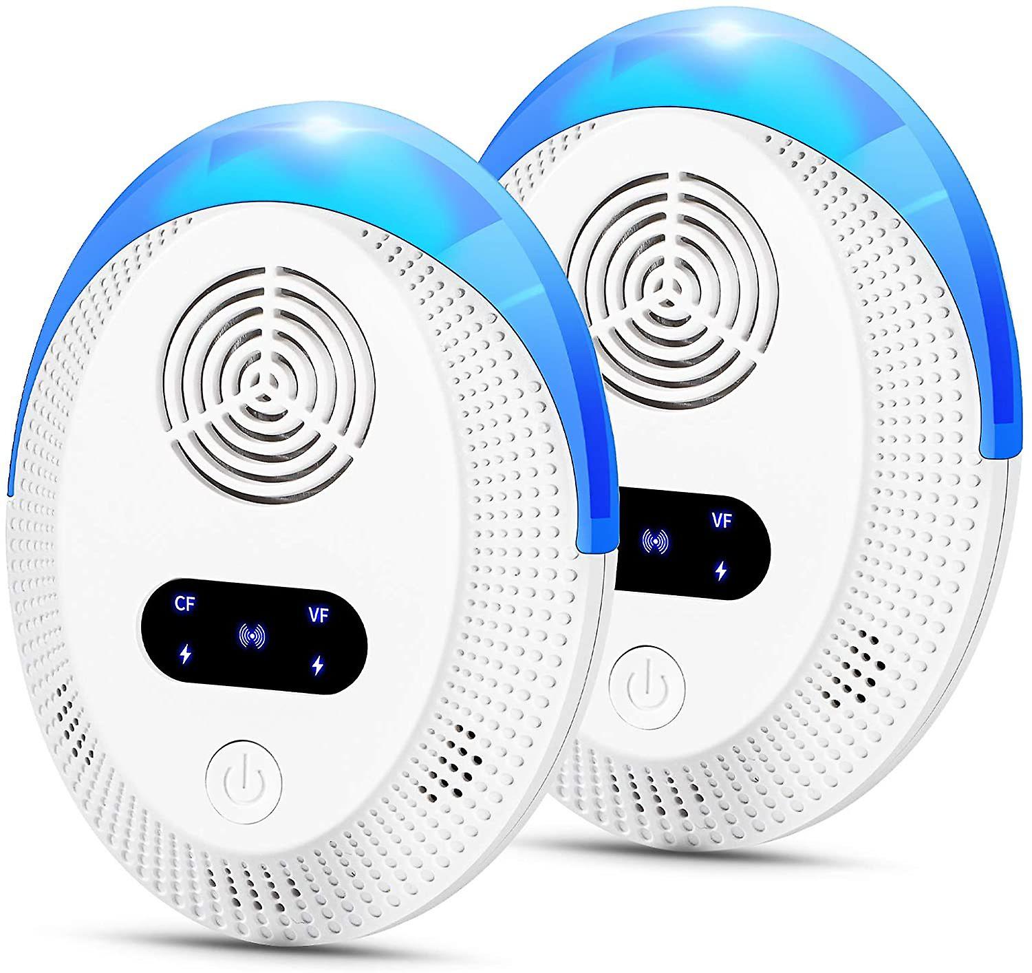2pcs，Powerful Ultrasonic Rodent Insect Repellent, 2.5w Variable Frequency With Lights