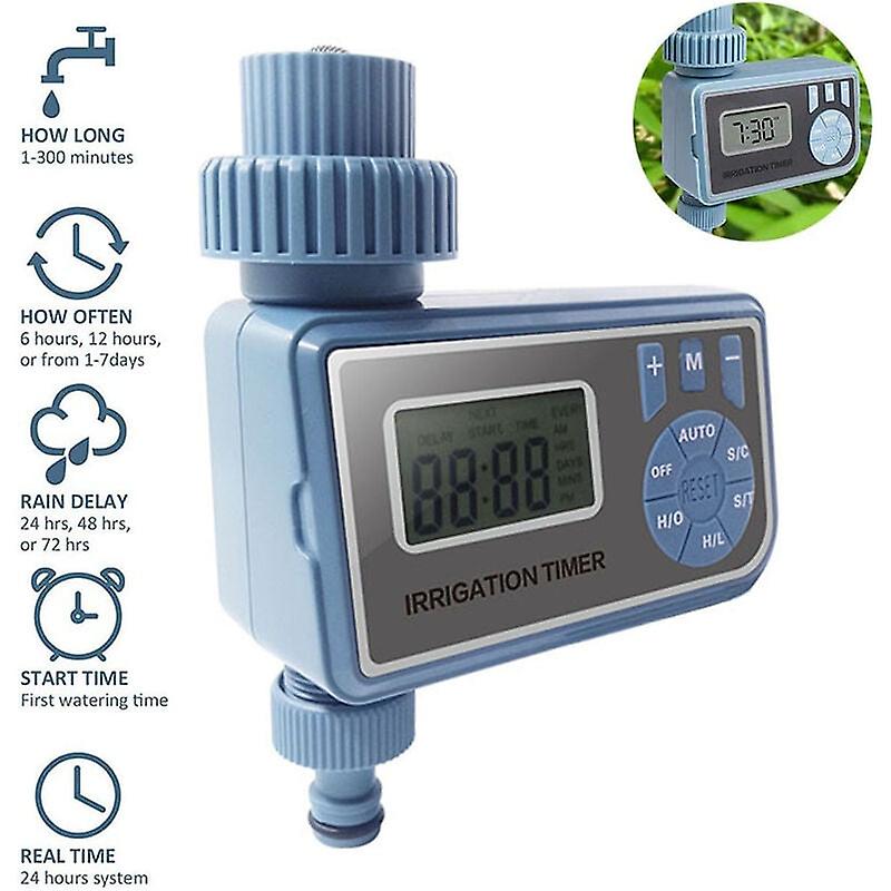 Water Timer Single Output Programmable Digital Water Timer Automatic and Manual Mode Hose Timer,Irrigation Controller for Outdoor Yard, Garden, Lawns