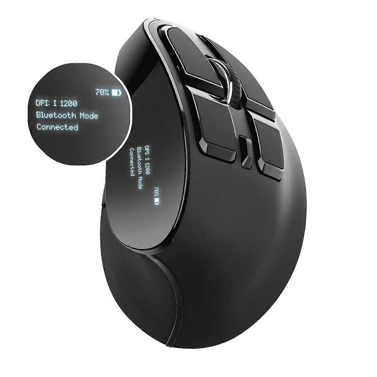 Wireless Mouse Trust Voxx Ergonomic Vertical Bluetooth Rechargeable Black