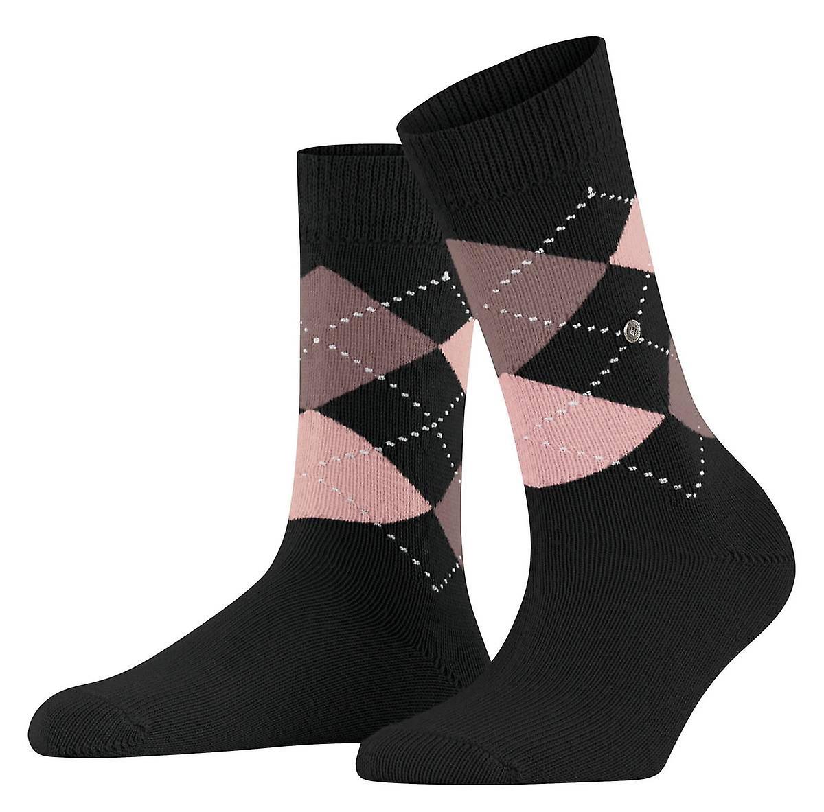 Burlington Whitby Socks - Anthracite Grey/Pink