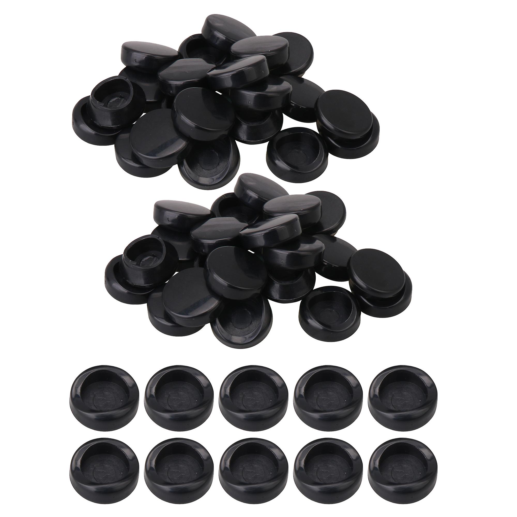 50 x Black Plastic Material Sax Thumb Rest Button for Sax Parts 17m
