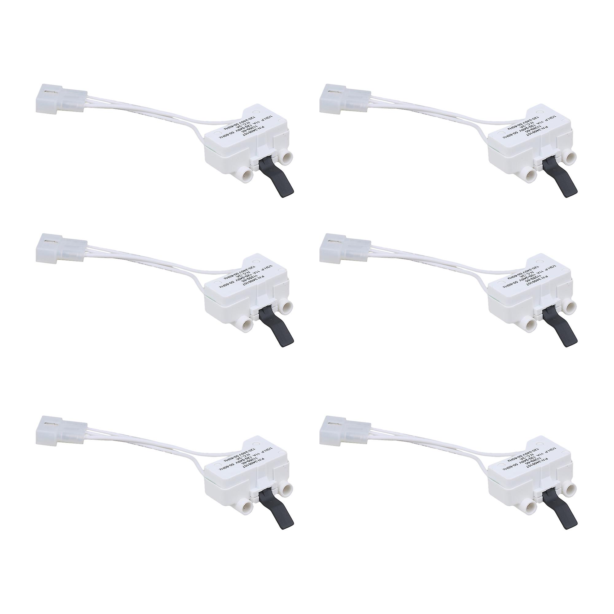 6 Pcs Plastic Door Switch 3405101 Replacement for Roper Dryer Machine