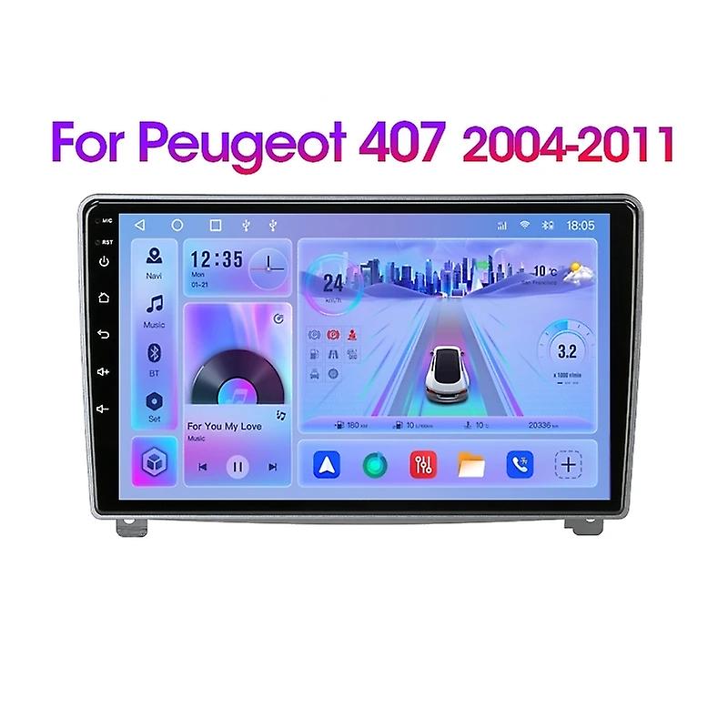 2Din Multimedia Player For Peugeot 407 cc SW 407CC 2004 2011 Android GPS Navigation Stereo Carplay