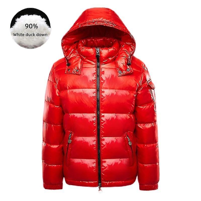 Bright Face Down Jacket Hooded Thickened Bread Jacket Lovers' Oversize Coat