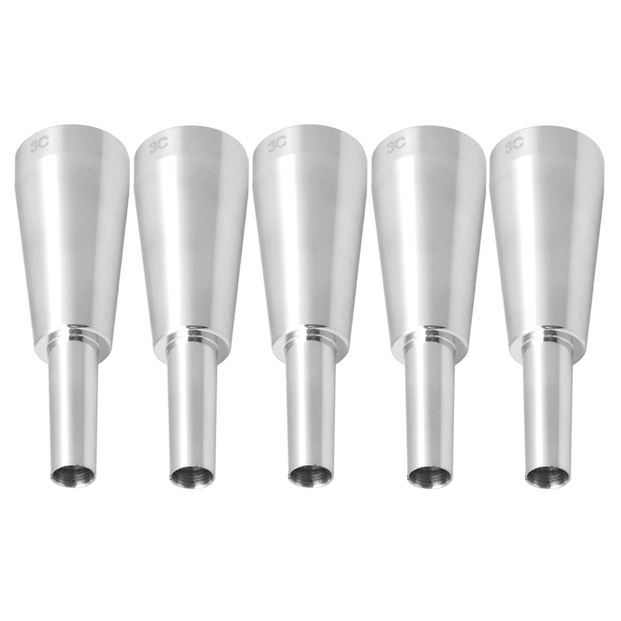 8.7x2.7cm Silver 3C Trumpet Mouthpiece Replacement Parts Pack of 5