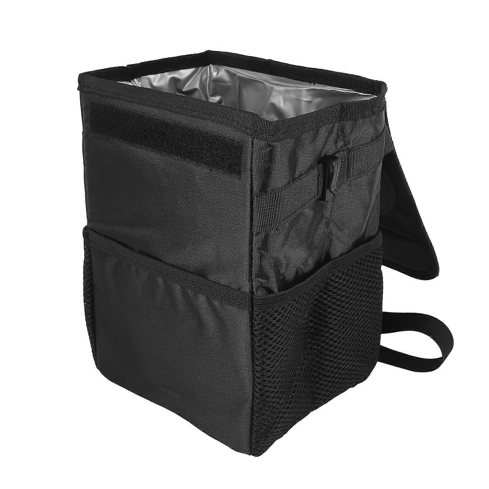Car Trash Cans Oxford Cloth Multifunctional Folding Waterproof Hanging Garbage Bin Container with Adjustable Straps