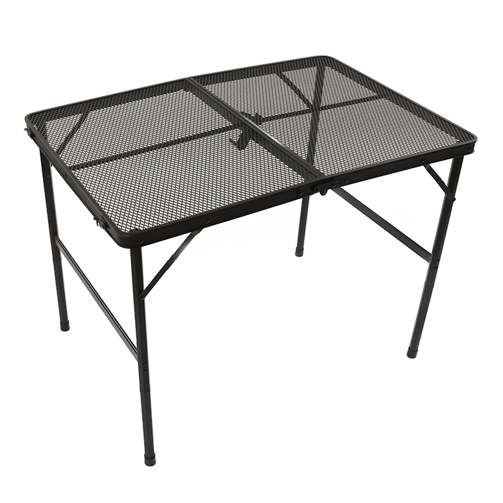 Outdoor Camping Folding Table Aluminum Alloy Ultra Light Portable Picnic Table Height Adjustable BBQ Mesh Table