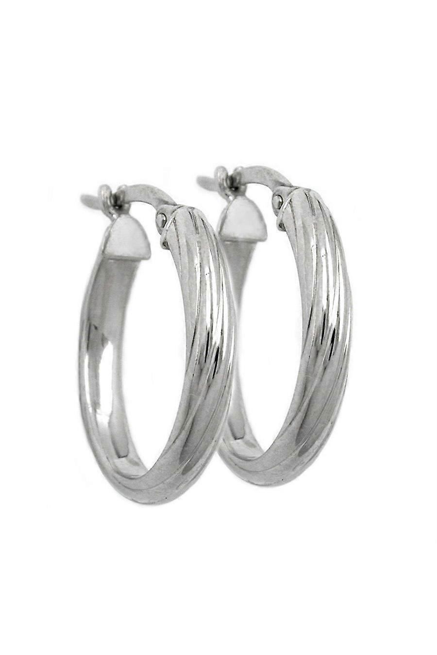 Hoop Earrings Oval Silver 925 - Gl93301