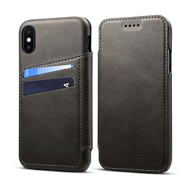Apple iPhone 6 Plus / 6S Plus Soft Leather Case Cover - Black