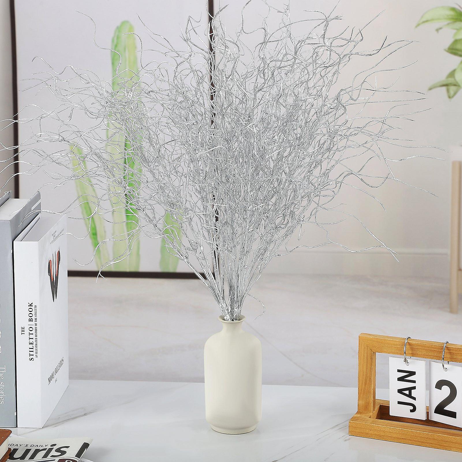 Simulation Plants 53cm 12 Head Artificial Red Flower Branches Bucket