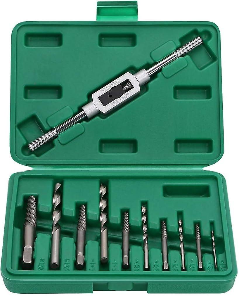 11Pcs Damaged Screw Extractors Broken Bolts with Storage Box