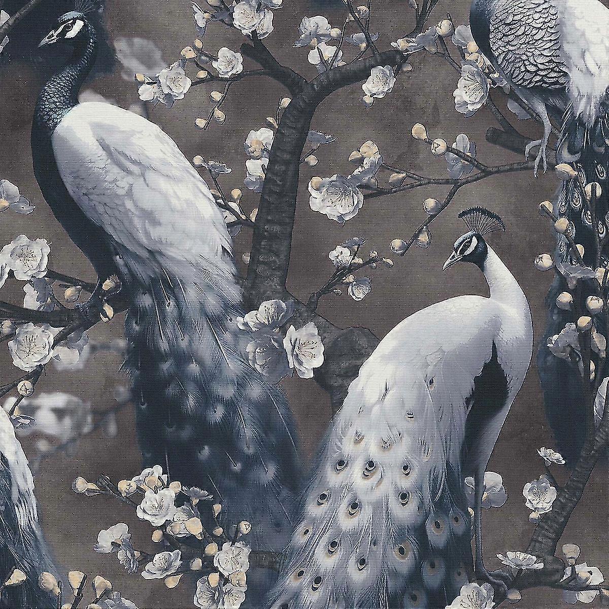 Spiel des Lichtes Pfau strukturierte Vinyltapete Erismann