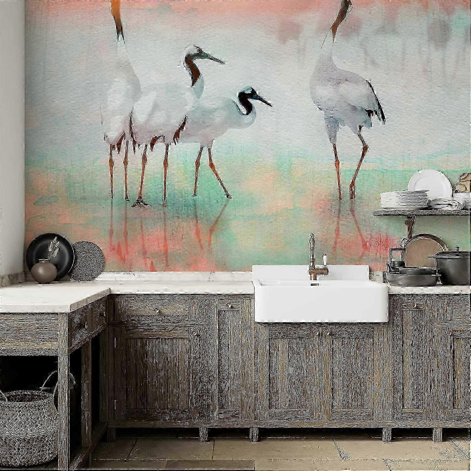 Mural de Parede - Guindastes em Pastel