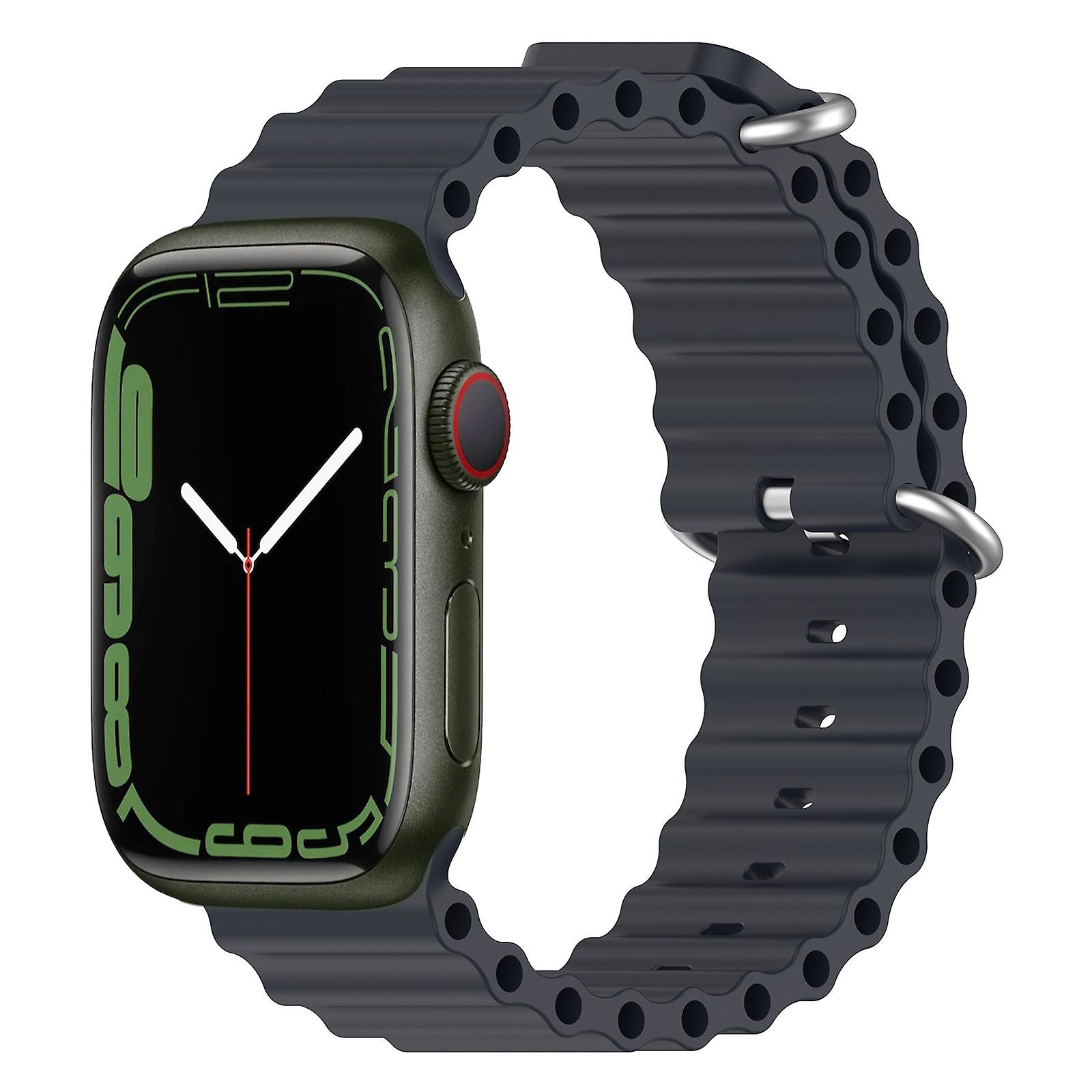 حزام ساعة سيليكون المحيط لسلسلة Apple Watch 8&7 41 مم / SE 2&6&5&5&4 40 مم / 3&2&1 38 مم