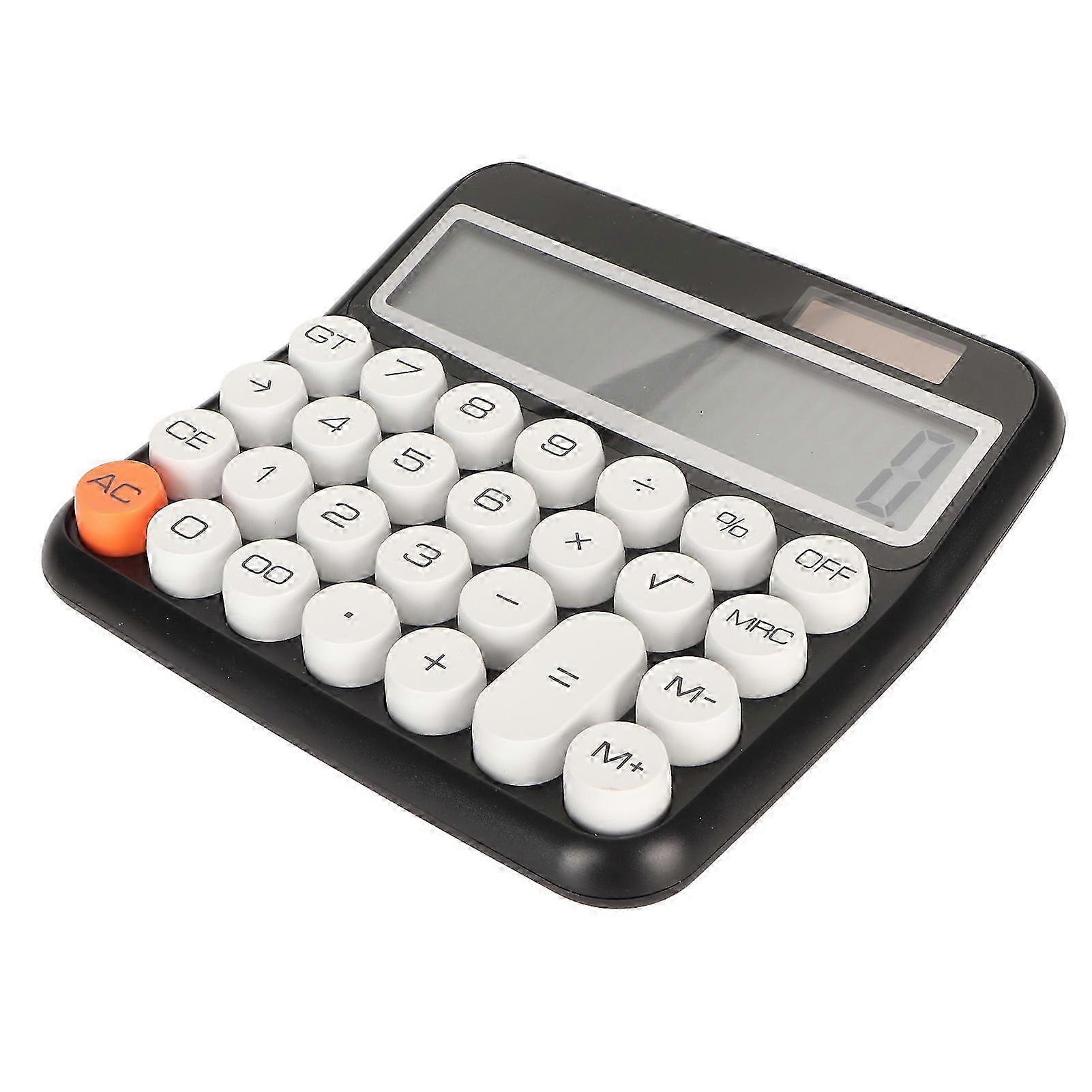 12 Digit Calculator Round Button LCD Display Calculator Detachable Auto Power Off Calculator for Office School