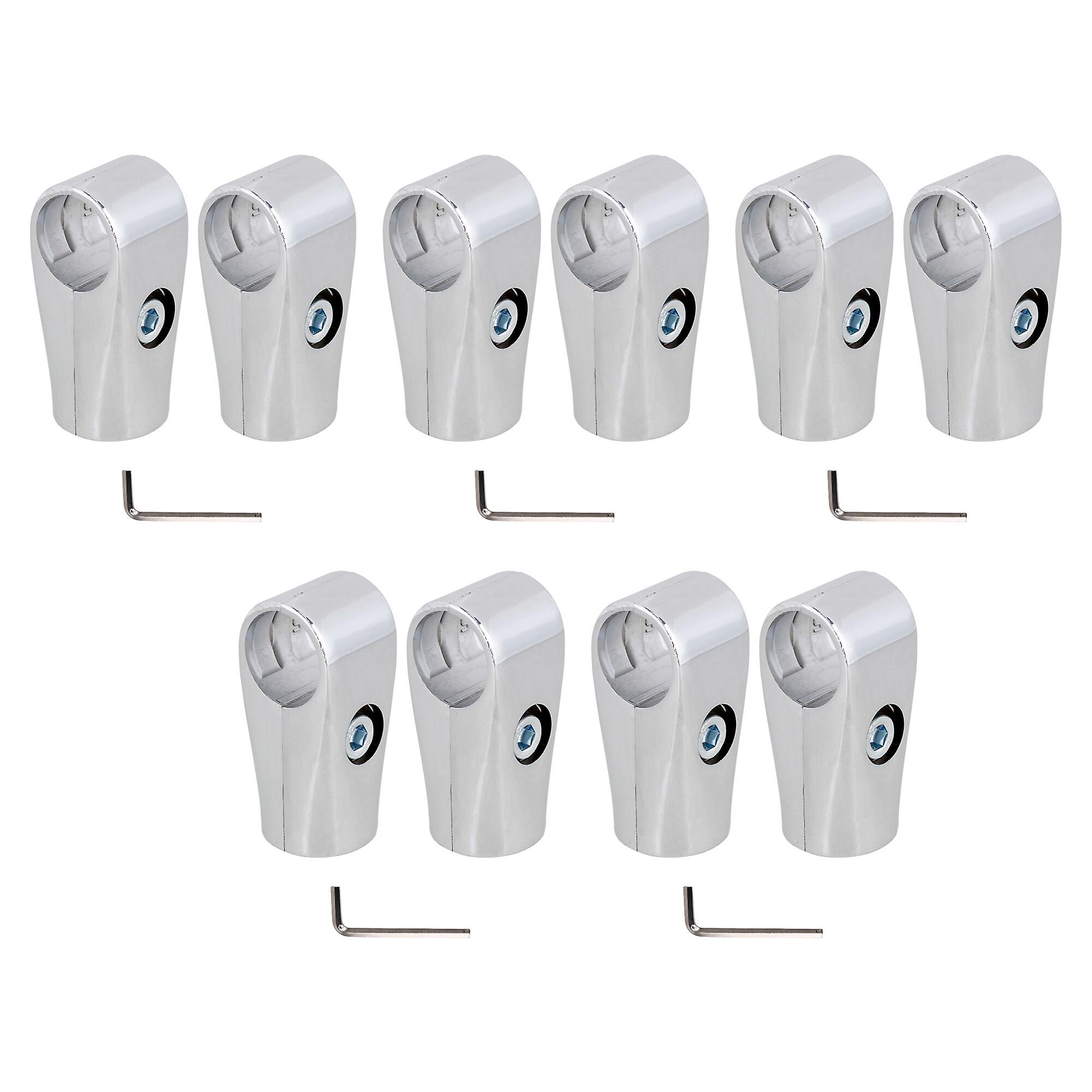 10 Pcs T Tube Connectors Clamp for Display Racks 1Inch Inner Diameter