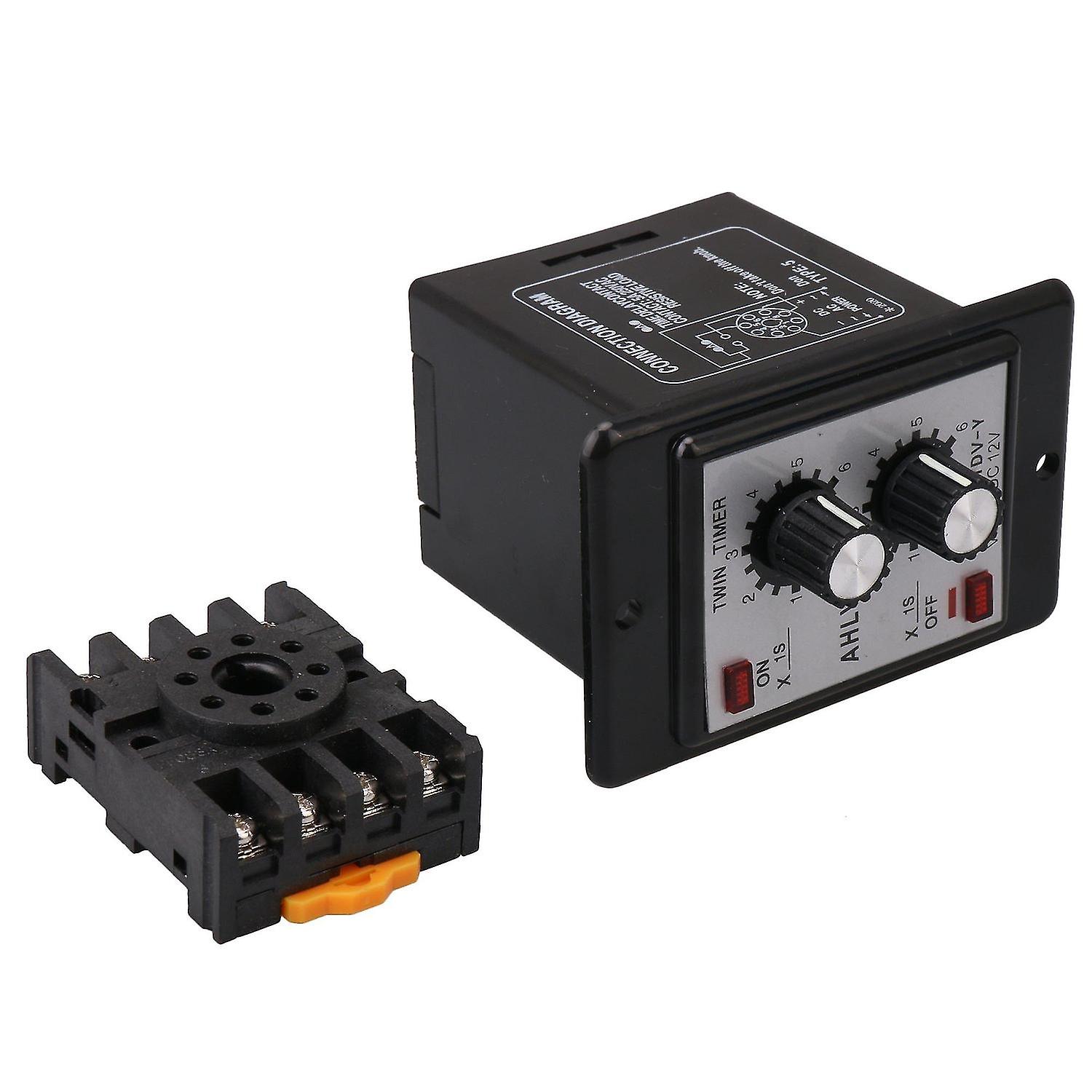 For DC 12V Delay Timer Repeat Cycle Time Relay 0-6s Adjust On/Off ...