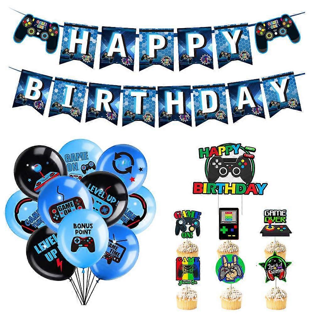 Game Theme Controller Foil Birthday Balloon Multicolor