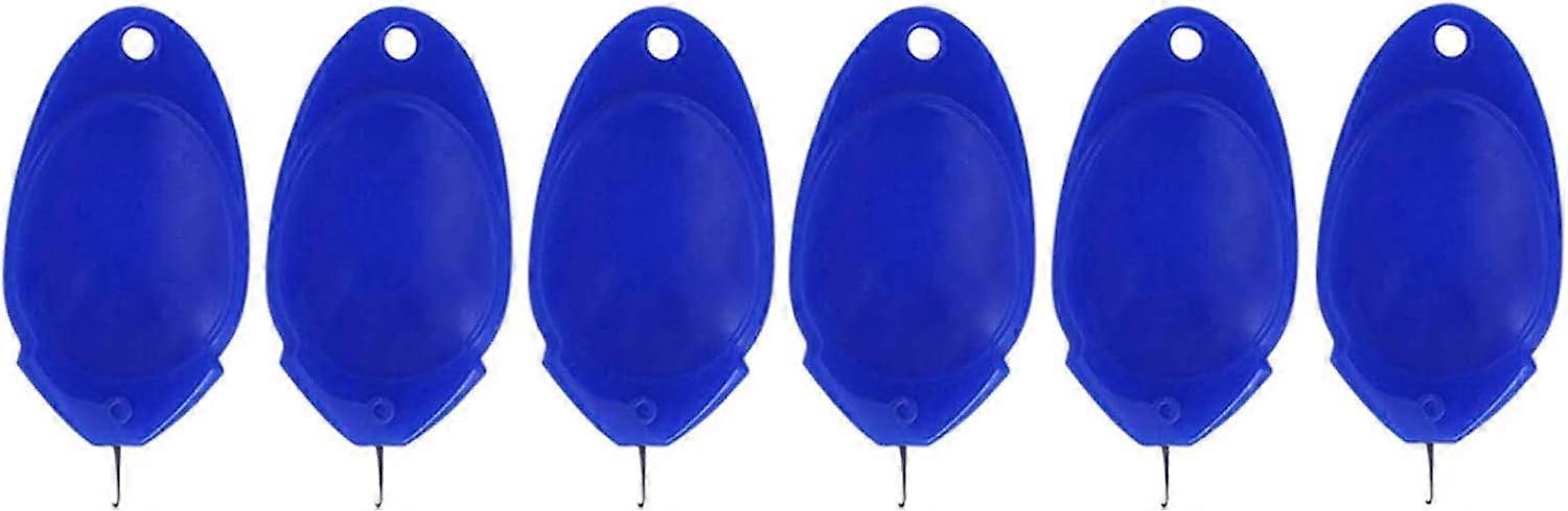 6pcs Needle Threader Tool Self Threading Hand Needles,Wire Loop DIY Needle Threader Stitch Insertion Hand Machine Sewing Tool blue