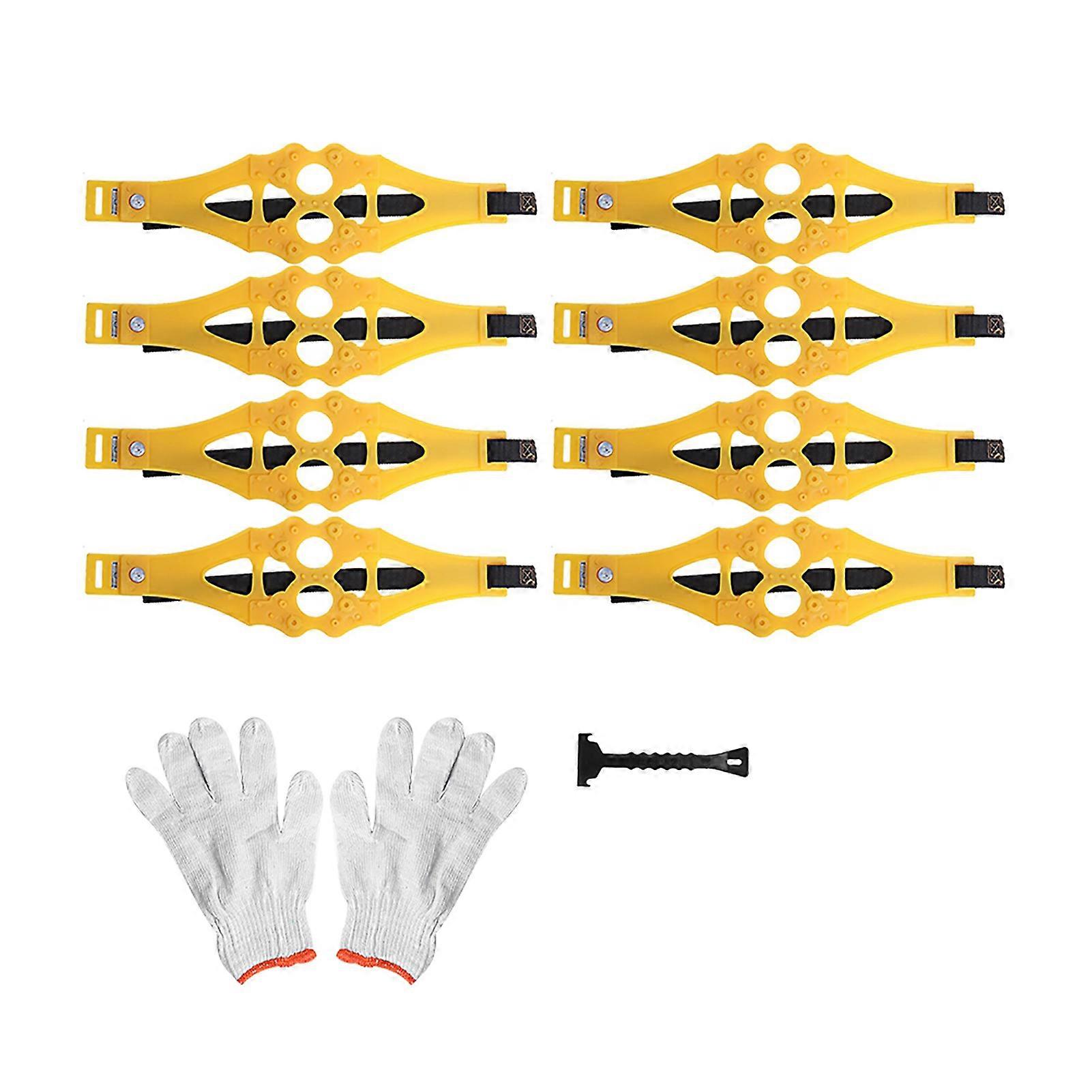 8Pcs Universal Snow Chains Anti~skid Car Tire Chains Snow Tire Chain NO.01084