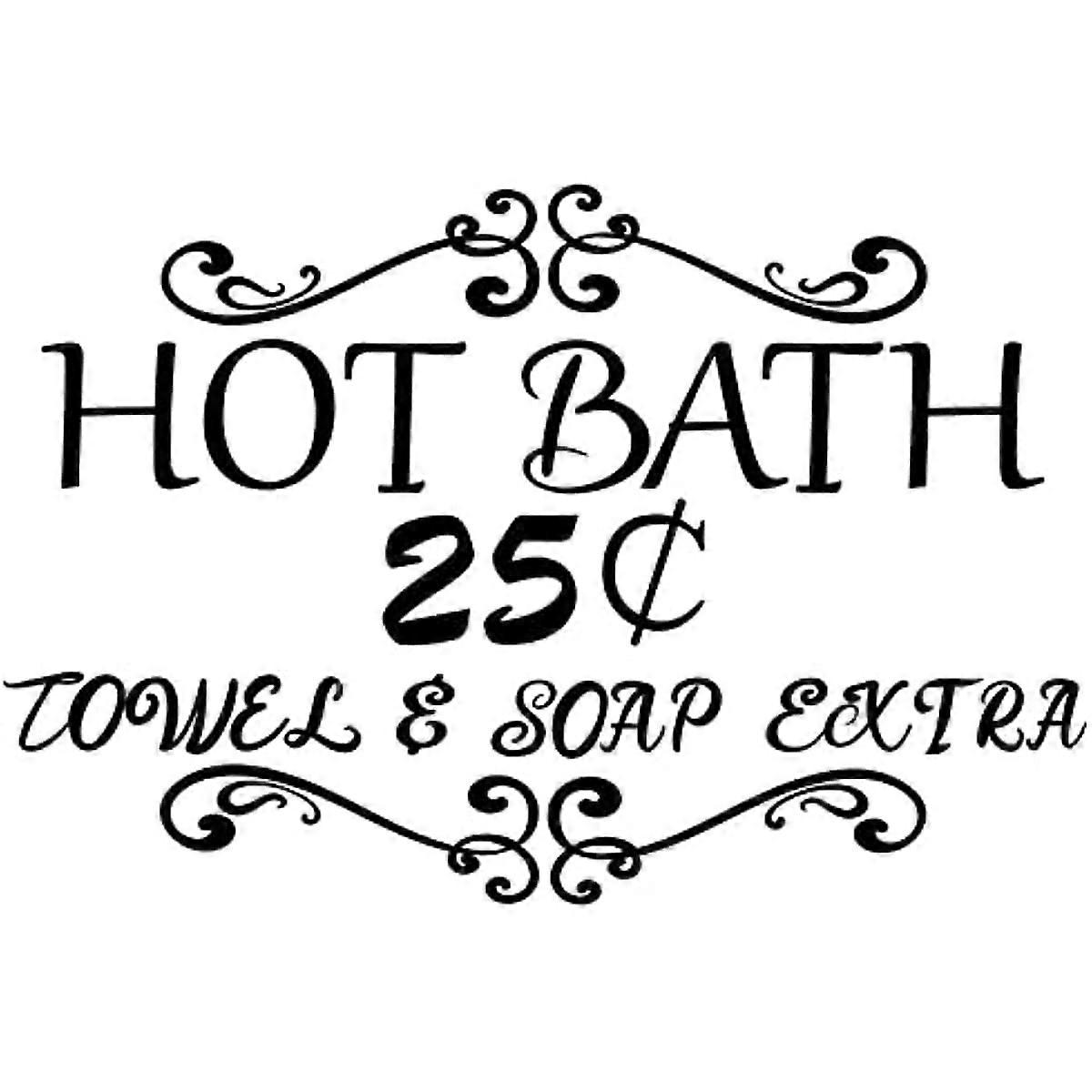 Bathroom PVC Wall Stickers HOT Bath Vinyl Wall Decal Retro Patterns Wall Mural Removable DIY Wall Decor for Bathroom Restroom Bathtub Wall Door Window